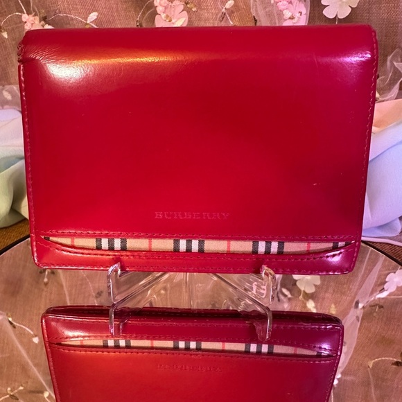 Burberry Red Slim BiFold Wallet